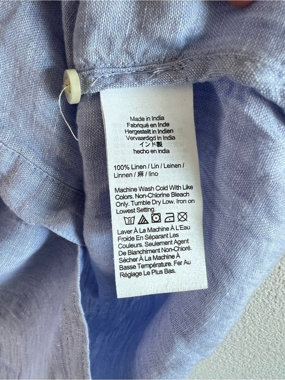 J. Crew Baird McNutt Irish Linen Women's Relaxed Short Sleeve Button Down Blouse - Picture 5 of 8